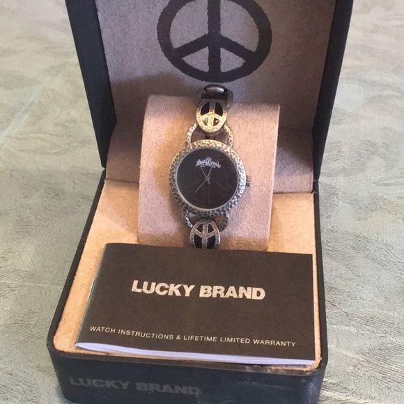 Lucky Brand Peace/Love Watch NEW UniSex adjustable a Beautiful & hip Timepiece. - Picture 6 of 8